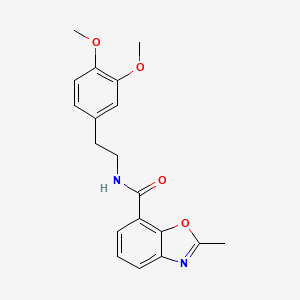 N-[2-(3,4-dimethoxyphenyl)ethyl]-2-methyl-1,3-benzoxazole-7-carboxamide