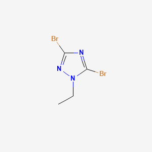 molecular formula C4H5Br2N3 B603684 3,5-dibromo-1-ethyl-1H-1,2,4-triazole CAS No. 1206092-46-7