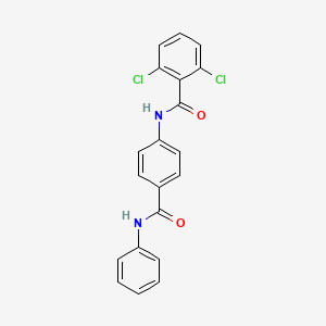 2,6-dichloro-N-[4-(phenylcarbamoyl)phenyl]benzamide