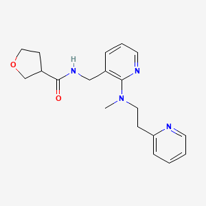 molecular formula C19H24N4O2 B6036847 N-[(2-{methyl[2-(2-pyridinyl)ethyl]amino}-3-pyridinyl)methyl]tetrahydro-3-furancarboxamide 