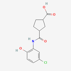 3-((5-Chloro-2-hydroxyphenyl)carbamoyl)cyclopentanecarboxylic acid