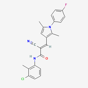 N-(3-chloro-2-methylphenyl)-2-cyano-3-[1-(4-fluorophenyl)-2,5-dimethyl-1H-pyrrol-3-yl]acrylamide