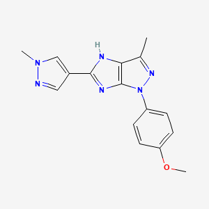 1-(4-methoxyphenyl)-3-methyl-5-(1-methyl-1H-pyrazol-4-yl)-1,4-dihydroimidazo[4,5-c]pyrazole