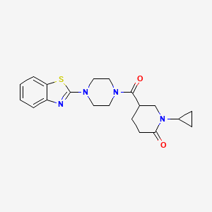 molecular formula C20H24N4O2S B6036898 5-{[4-(1,3-benzothiazol-2-yl)-1-piperazinyl]carbonyl}-1-cyclopropyl-2-piperidinone 