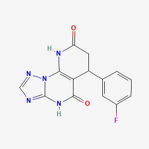 6-(3-fluorophenyl)-6,9-dihydropyrido[3,2-e][1,2,4]triazolo[1,5-a]pyrimidine-5,8(4H,7H)-dione