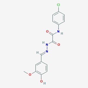 N-(4-chlorophenyl)-2-[2-(4-hydroxy-3-methoxybenzylidene)hydrazino]-2-oxoacetamide