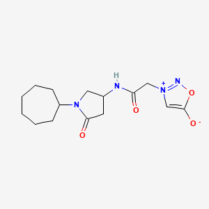 3-{2-[(1-cycloheptyl-5-oxo-3-pyrrolidinyl)amino]-2-oxoethyl}-1,2,3-oxadiazol-3-ium-5-olate