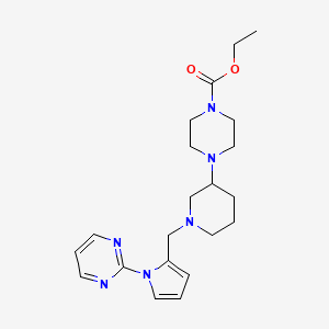 ethyl 4-(1-{[1-(2-pyrimidinyl)-1H-pyrrol-2-yl]methyl}-3-piperidinyl)-1-piperazinecarboxylate