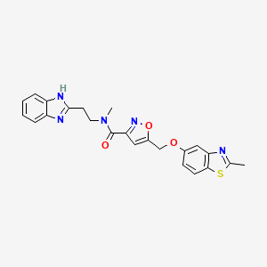 N-[2-(1H-benzimidazol-2-yl)ethyl]-N-methyl-5-{[(2-methyl-1,3-benzothiazol-5-yl)oxy]methyl}-3-isoxazolecarboxamide