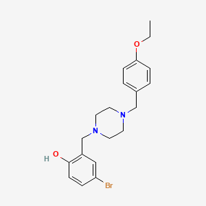 molecular formula C20H25BrN2O2 B6037015 4-bromo-2-{[4-(4-ethoxybenzyl)-1-piperazinyl]methyl}phenol CAS No. 6106-11-2