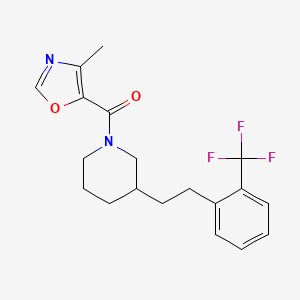 1-[(4-methyl-1,3-oxazol-5-yl)carbonyl]-3-{2-[2-(trifluoromethyl)phenyl]ethyl}piperidine