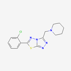 molecular formula C15H16ClN5S B603702 6-(2-Chlorophenyl)-3-(1-piperidinylmethyl)[1,2,4]triazolo[3,4-b][1,3,4]thiadiazole CAS No. 1207606-26-5