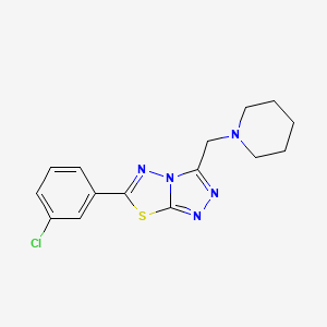 molecular formula C15H16ClN5S B603703 6-(3-Chlorophenyl)-3-(1-piperidinylmethyl)[1,2,4]triazolo[3,4-b][1,3,4]thiadiazole CAS No. 1207606-51-6