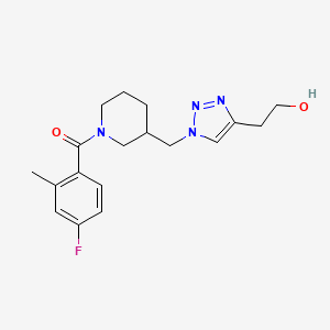 2-(1-{[1-(4-fluoro-2-methylbenzoyl)-3-piperidinyl]methyl}-1H-1,2,3-triazol-4-yl)ethanol