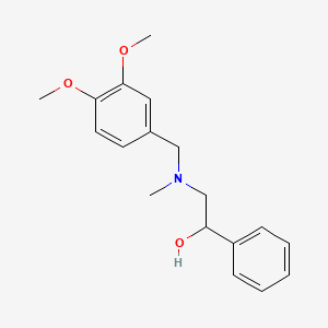 molecular formula C18H23NO3 B6037038 2-[(3,4-dimethoxybenzyl)(methyl)amino]-1-phenylethanol 