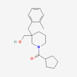 molecular formula C20H29NO2 B6037042 [1-(cyclopentylcarbonyl)-3-(2-methylbenzyl)-3-piperidinyl]methanol 