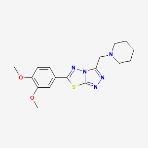 molecular formula C17H21N5O2S B603705 6-(3,4-Dimethoxyphenyl)-3-(1-piperidinylmethyl)[1,2,4]triazolo[3,4-b][1,3,4]thiadiazole CAS No. 1219578-97-8