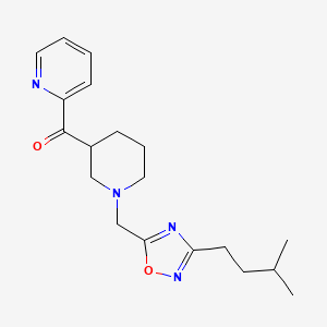 (1-{[3-(3-methylbutyl)-1,2,4-oxadiazol-5-yl]methyl}-3-piperidinyl)(2-pyridinyl)methanone