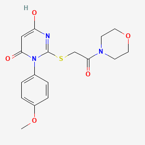 6-hydroxy-3-(4-methoxyphenyl)-2-{[2-(4-morpholinyl)-2-oxoethyl]thio}-4(3H)-pyrimidinone