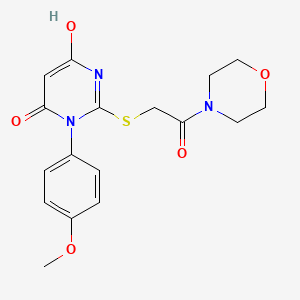 molecular formula C17H19N3O5S B6037147 6-hydroxy-3-(4-methoxyphenyl)-2-{[2-(4-morpholinyl)-2-oxoethyl]thio}-4(3H)-pyrimidinone 