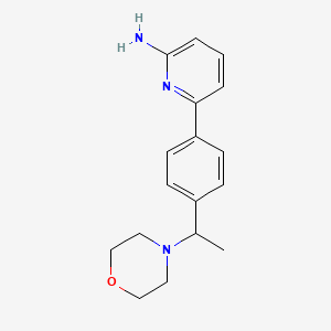 molecular formula C17H21N3O B6037164 6-[4-(1-morpholin-4-ylethyl)phenyl]pyridin-2-amine 