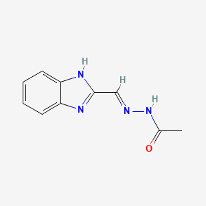 molecular formula C10H10N4O B6037176 N'-(1H-benzimidazol-2-ylmethylene)acetohydrazide 