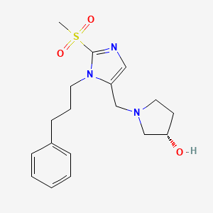 (3S)-1-{[2-(methylsulfonyl)-1-(3-phenylpropyl)-1H-imidazol-5-yl]methyl}-3-pyrrolidinol