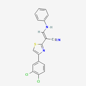 3-anilino-2-[4-(3,4-dichlorophenyl)-1,3-thiazol-2-yl]acrylonitrile