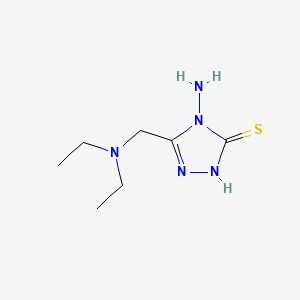 molecular formula C7H15N5S B603719 4-氨基-5-[(二乙氨基)甲基]-4H-1,2,4-三唑-3-硫醇 CAS No. 1207326-91-7