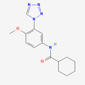 molecular formula C15H19N5O2 B6037229 N-[4-methoxy-3-(1H-tetrazol-1-yl)phenyl]cyclohexanecarboxamide 