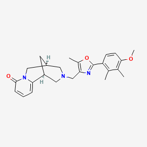 molecular formula C25H29N3O3 B6037246 (1S,9S)-11-{[2-(4-methoxy-2,3-dimethylphenyl)-5-methyl-1,3-oxazol-4-yl]methyl}-7,11-diazatricyclo[7.3.1.0~2,7~]trideca-2,4-dien-6-one 