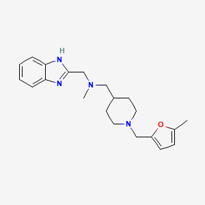 molecular formula C21H28N4O B6037248 (1H-benzimidazol-2-ylmethyl)methyl({1-[(5-methyl-2-furyl)methyl]-4-piperidinyl}methyl)amine 
