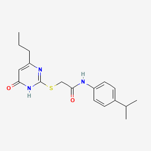 N-(4-isopropylphenyl)-2-[(6-oxo-4-propyl-1,6-dihydro-2-pyrimidinyl)thio]acetamide