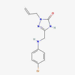 molecular formula C12H13BrN4O B6037266 2-allyl-5-{[(4-bromophenyl)amino]methyl}-2,4-dihydro-3H-1,2,4-triazol-3-one 