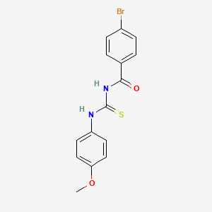 molecular formula C15H13BrN2O2S B6037268 4-bromo-N-{[(4-methoxyphenyl)amino]carbonothioyl}benzamide 