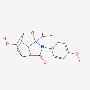 9-hydroxy-6-isopropyl-5-(4-methoxyphenyl)-7-oxa-5-azatetracyclo[6.3.0.0~2,6~.0~3,10~]undecan-4-one