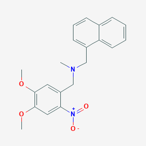 molecular formula C21H22N2O4 B6037278 (4,5-dimethoxy-2-nitrobenzyl)methyl(1-naphthylmethyl)amine 