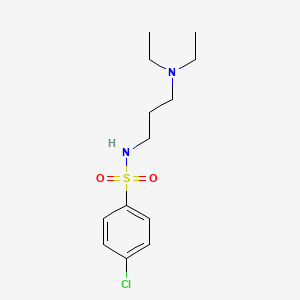 molecular formula C13H21ClN2O2S B6037303 4-chloro-N-[3-(diethylamino)propyl]benzenesulfonamide 