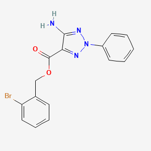 molecular formula C16H13BrN4O2 B6037309 2-bromobenzyl 5-amino-2-phenyl-2H-1,2,3-triazole-4-carboxylate 