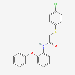 molecular formula C20H16ClNO2S B6037336 2-[(4-chlorophenyl)thio]-N-(2-phenoxyphenyl)acetamide 