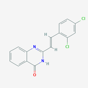 molecular formula C16H10Cl2N2O B6037348 2-[2-(2,4-dichlorophenyl)vinyl]-4(3H)-quinazolinone 