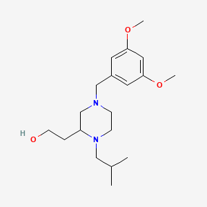 2-[4-(3,5-dimethoxybenzyl)-1-isobutyl-2-piperazinyl]ethanol