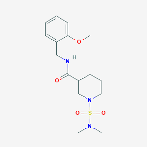 molecular formula C16H25N3O4S B6037427 1-[(dimethylamino)sulfonyl]-N-(2-methoxybenzyl)-3-piperidinecarboxamide 