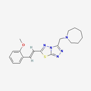 molecular formula C19H23N5OS B603744 3-(1-Azepanylmethyl)-6-[2-(2-methoxyphenyl)vinyl][1,2,4]triazolo[3,4-b][1,3,4]thiadiazole CAS No. 1261027-70-6