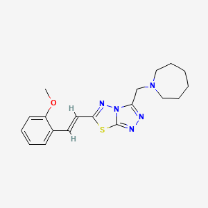 3-(1-Azepanylmethyl)-6-[2-(2-methoxyphenyl)vinyl][1,2,4]triazolo[3,4-b][1,3,4]thiadiazole