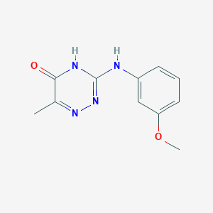 molecular formula C11H12N4O2 B6037449 3-[(3-methoxyphenyl)amino]-6-methyl-1,2,4-triazin-5(4H)-one 