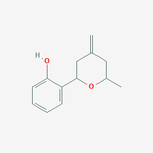 molecular formula C13H16O2 B6037470 2-(6-methyl-4-methylenetetrahydro-2H-pyran-2-yl)phenol 