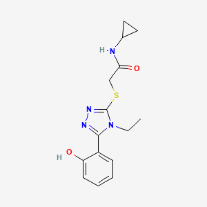 N-cyclopropyl-2-{[4-ethyl-5-(2-hydroxyphenyl)-4H-1,2,4-triazol-3-yl]thio}acetamide