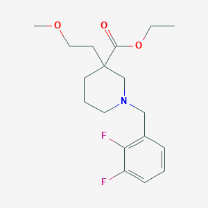 molecular formula C18H25F2NO3 B6037494 ethyl 1-(2,3-difluorobenzyl)-3-(2-methoxyethyl)-3-piperidinecarboxylate 