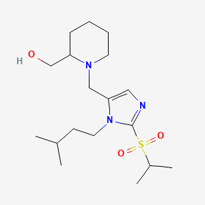 (1-{[2-(isopropylsulfonyl)-1-(3-methylbutyl)-1H-imidazol-5-yl]methyl}-2-piperidinyl)methanol